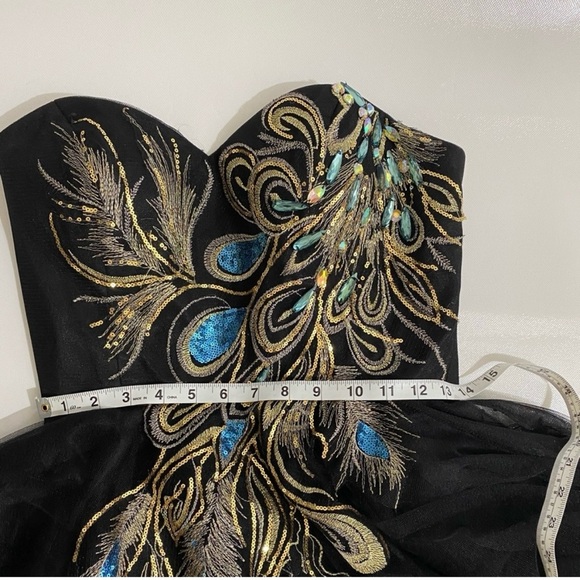 NINA CANACCI Peacock Tulle Party Dress 10 - Picture 7 of 8